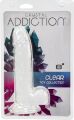 Прозрачный фаллоимитатор на присоске ADDICTION  -  Clear Dildo with Balls 8″, вибропуля в подарок