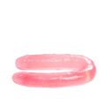 Фаллоимитатор двухсторонний Chisa Hi-Rubber, розовый 22,5 см / 4,5 см; 22,5 см / 3,7 см