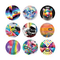 Презерватив ONE Classic Select Artist Collection, 1 шт, гладкий, з мастилом, дизайнерська упаковка