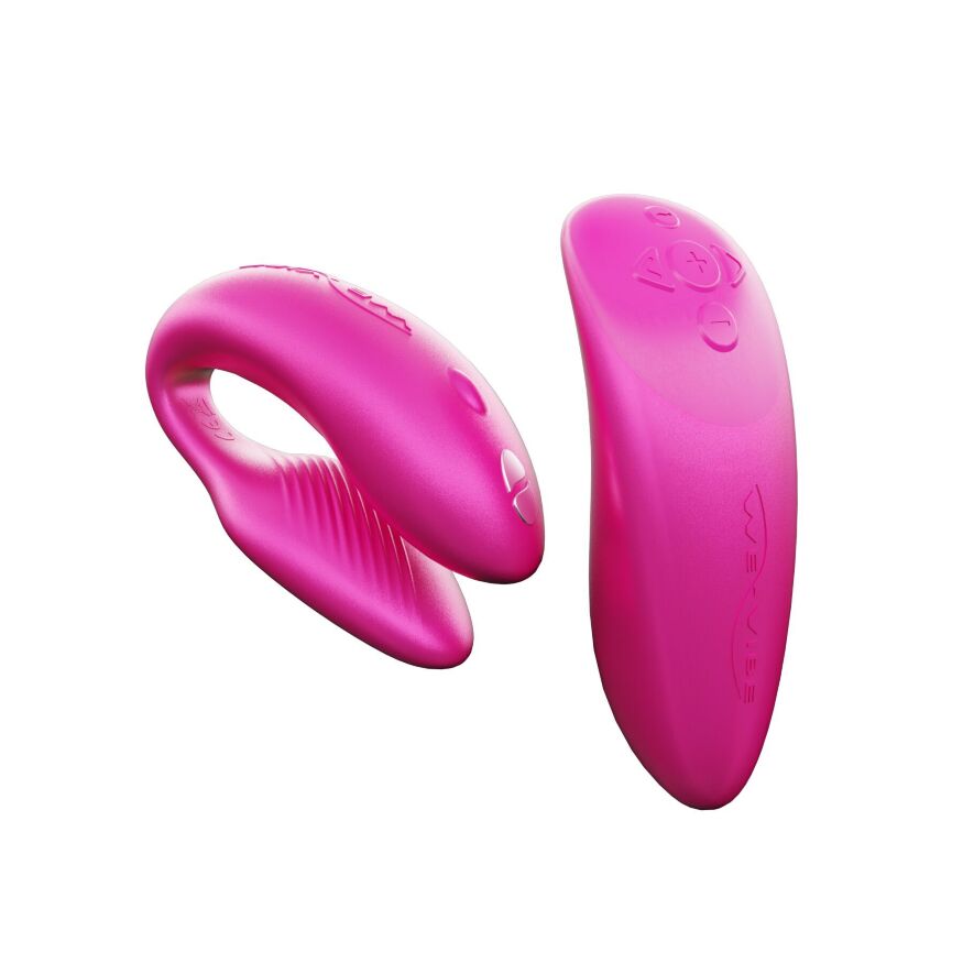 Смарт-вибратор для пар We-Vibe Chorus Cosmic Pink, сенсорное управление вибрациями сжатием пульта (мятая упаковка!!!)