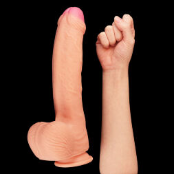 Фалоімітатор - Dual-Layered Silicone Cock 11" Flesh