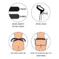 Страпон на ремнях на липучках - Ingen Vibrating Easy Strap-On Set 7.5" Black