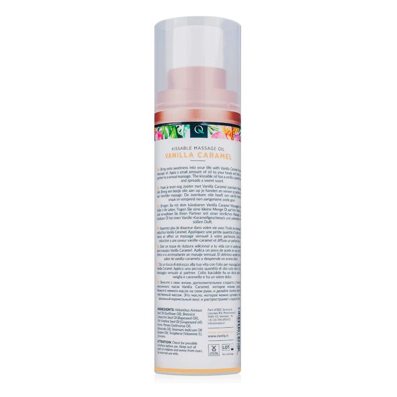 Масло для массажа съедобное с ароматом ванили и карамели 100 мл Exotiq Massage Oil Vanilla Caramel