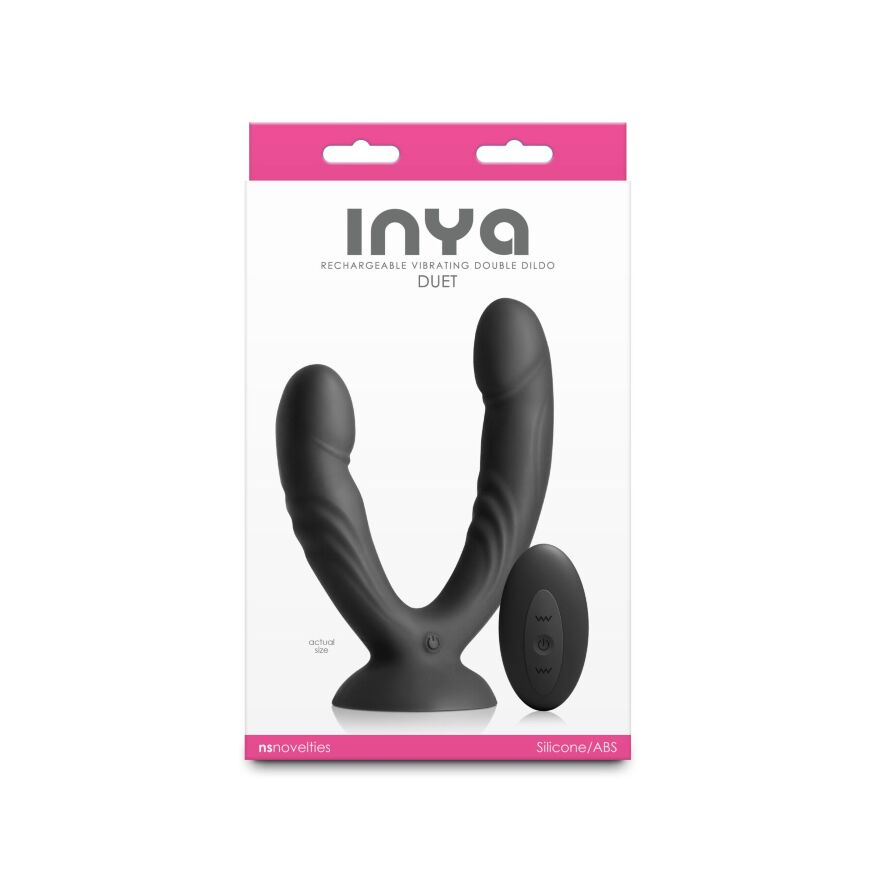 Двойной дилдо с вибрацией NS Novelties INYA - Duet - Black