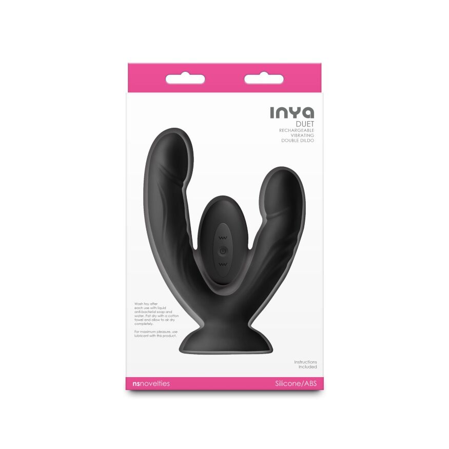Двойной дилдо с вибрацией NS Novelties INYA - Duet - Black