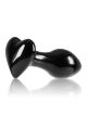 Стеклянная пробка NS Novelties CRYSTAL HEART BLACK