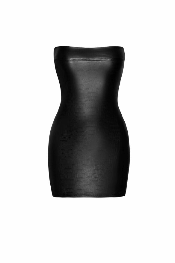 Платье, F317 Noir Handmade крокодилья кожа, мокрый эффект, черное, размер M