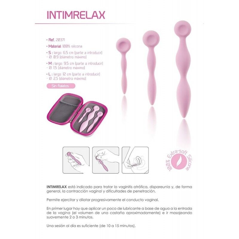 Набір вагінальних розширювачів-тренажерів Femintimate Intimrelax рожевий