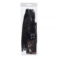 Невеликий чорний батіг з м'якими хлистами Double Fancy Flogger Black