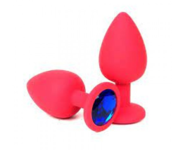 Анальна пробка, Red Silicone, Sapphire M