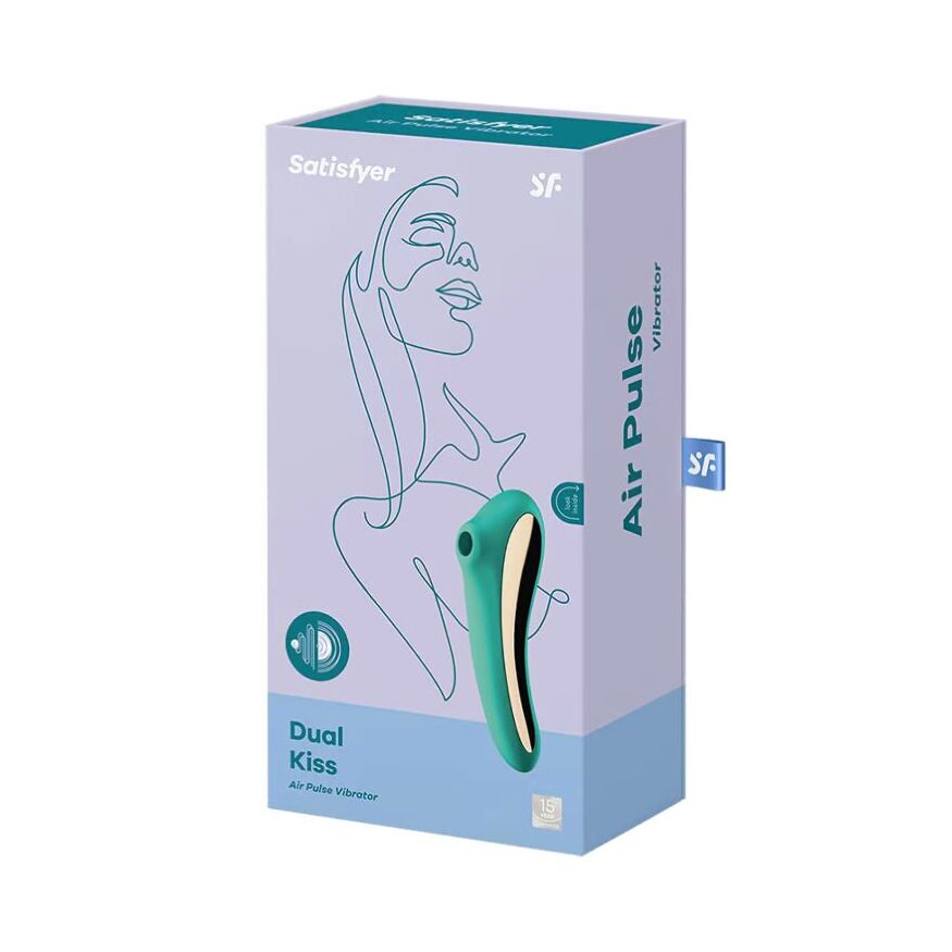 Вакуумный вибратор Satisfyer Dual Kiss Green