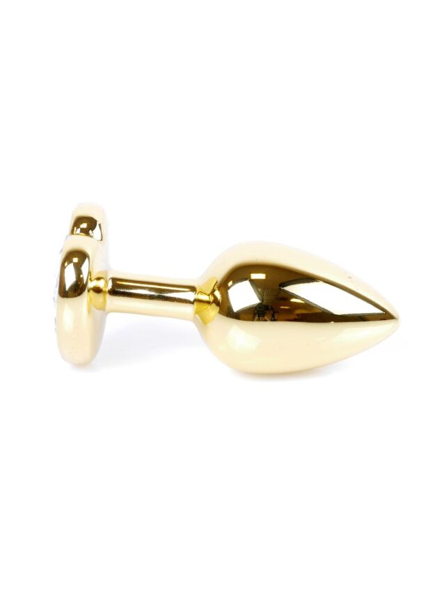 Анальна пробка - Jewellery Gold Heart Plug Pink