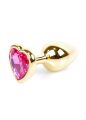 Анальна пробка - Jewellery Gold Heart Plug Pink