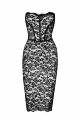 Сукня Noir Handmade F301 Catalyst, L, black, міді, мереживо, відкриті плечі, шнурівка на спині
