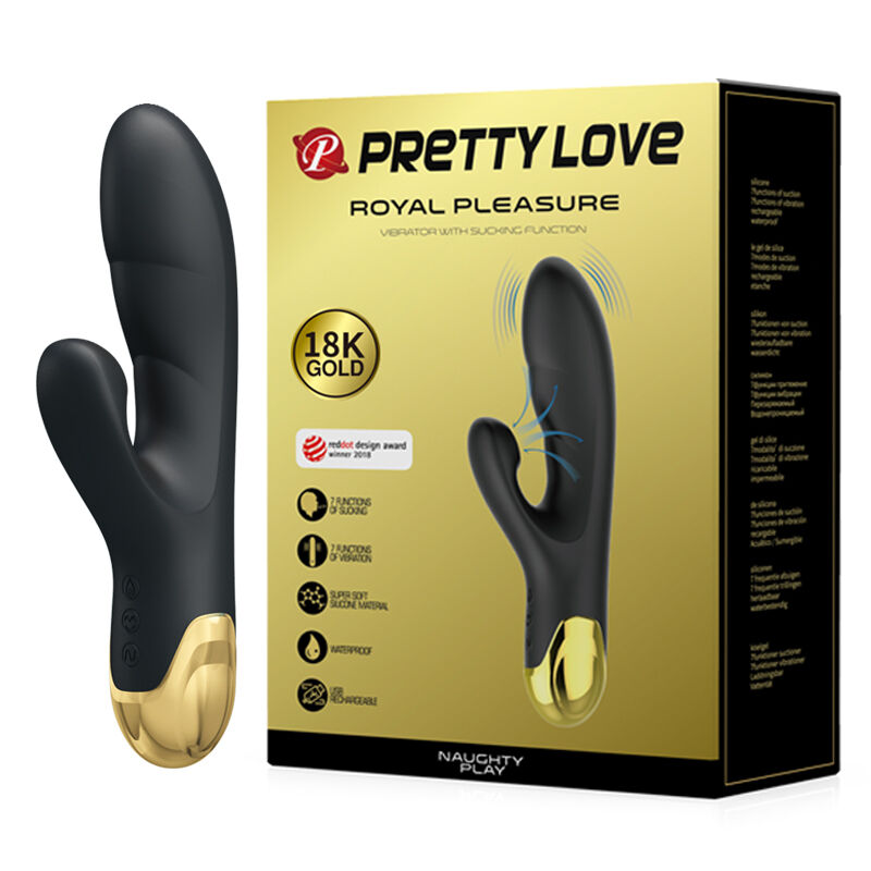 Вибратор с вакуумной стимуляцией клитора Pretty Love - Royal Pleasure Naughty Play, BI-014625