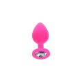 Анальная пробка Toy Joy Diamond Booty Jewel с камнем, розовый, Medium
