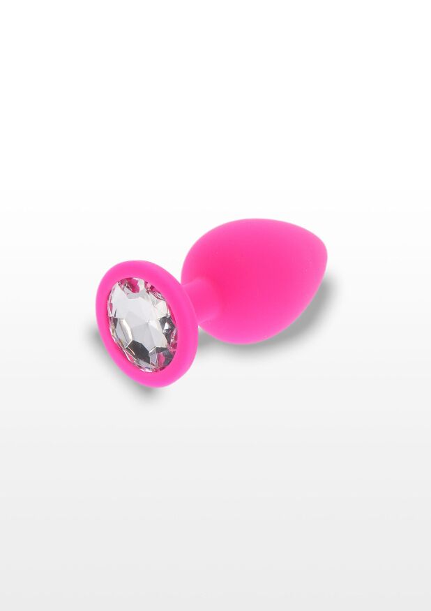 Анальная пробка Toy Joy Diamond Booty Jewel с камнем, розовый, Medium