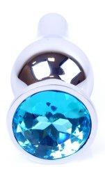 Анальная пробка Boss Series - Jewellery Silver BUTT PLUG Light Blue, BS6400076