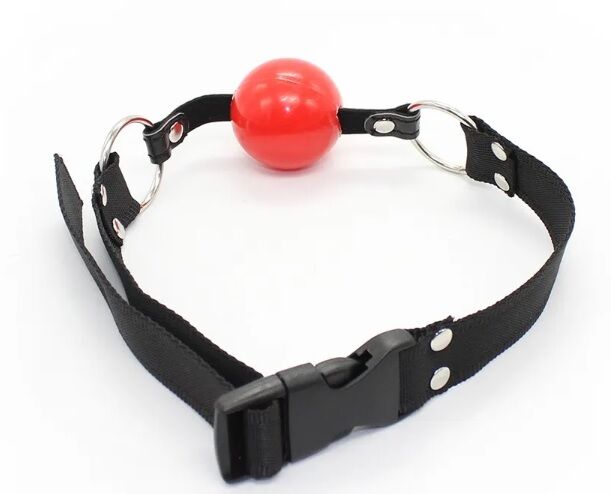 Нейлоновый кляп DS Fetish Nylon gag black/red