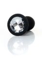 Анальна пробка - Jewellery Silicone Black Plug L Clear