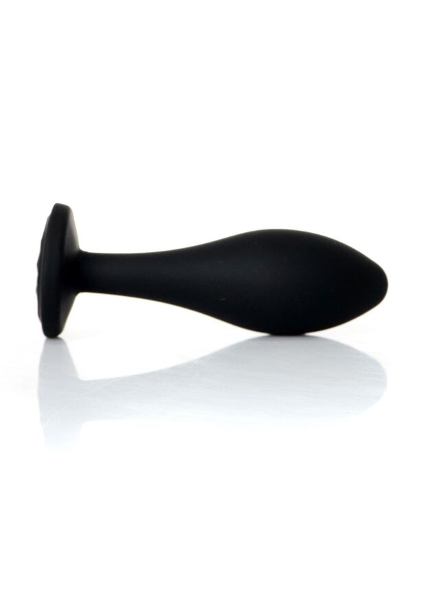 Анальна пробка - Jewellery Silicone Black Plug L Clear