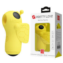 Вібратор з імітацією оральних пестощів Pretty Love Magic bee Stimulator Yellow