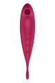 Смарт-вібратор для клітора з вакуумною стимуляцією Satisfyer Twirling Pro+ dark red