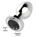 Анальна пробка - Rechargeable Butt Plug Vibrator Silver