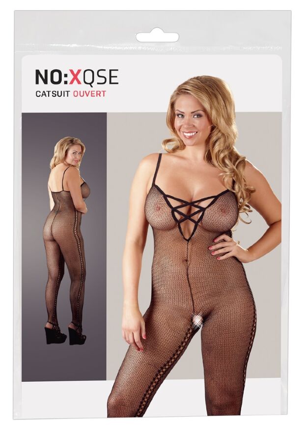 Бодістокінг - 2550059 NO:XQSE Net Catsuit Black - 2XL/3XL