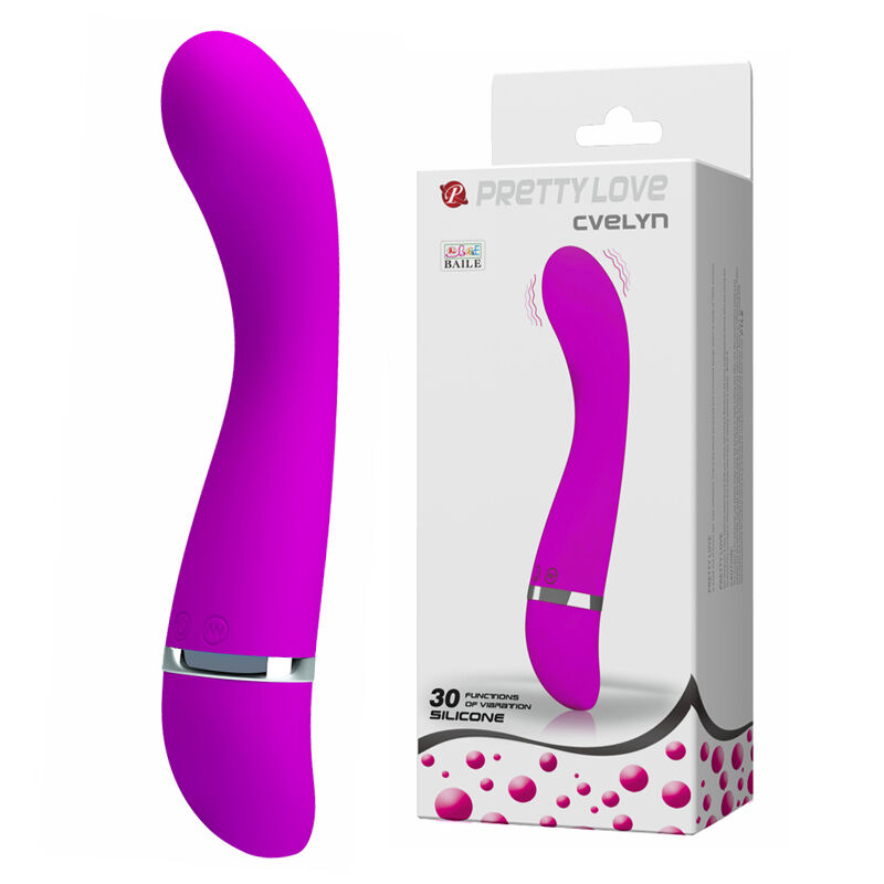 Вібратор з високоякісного силікону з шовковистою поверхнею Pretty Love Cvelyn Vibrator Purple