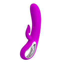Силіконовий вібратор з інноваційним стимулятором клітора Pretty Love Nicola Vibrator Purple