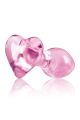 Стеклянная пробка NS Novelties CRYSTAL HEART PINK