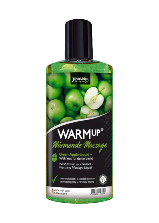 Съедобное массажное масло с разогревающим эффектом WARMup Green Apple 150 мл