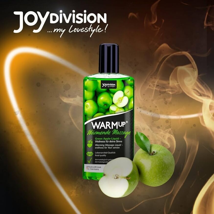 Съедобное массажное масло с разогревающим эффектом WARMup Green Apple 150 мл
