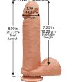 Фаллоимитатор Doc Johnson The D - Perfect D - 8 Inch With Balls - ULTRASKYN, диаметр 5,1см
