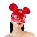 Кожаная маска зайки Art of Sex - Mouse Mask, цвет Красный