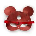 Кожаная маска зайки Art of Sex - Mouse Mask, цвет Красный