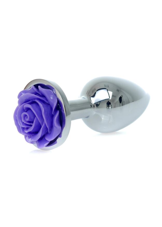 Анальна пробка - Jewellery Silver Rose Plug Purple