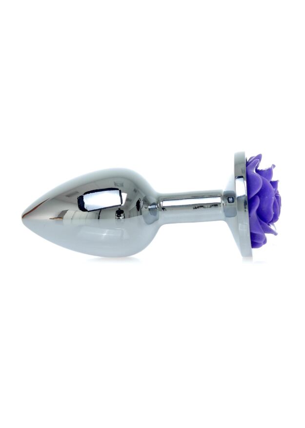 Анальна пробка - Jewellery Silver Rose Plug Purple
