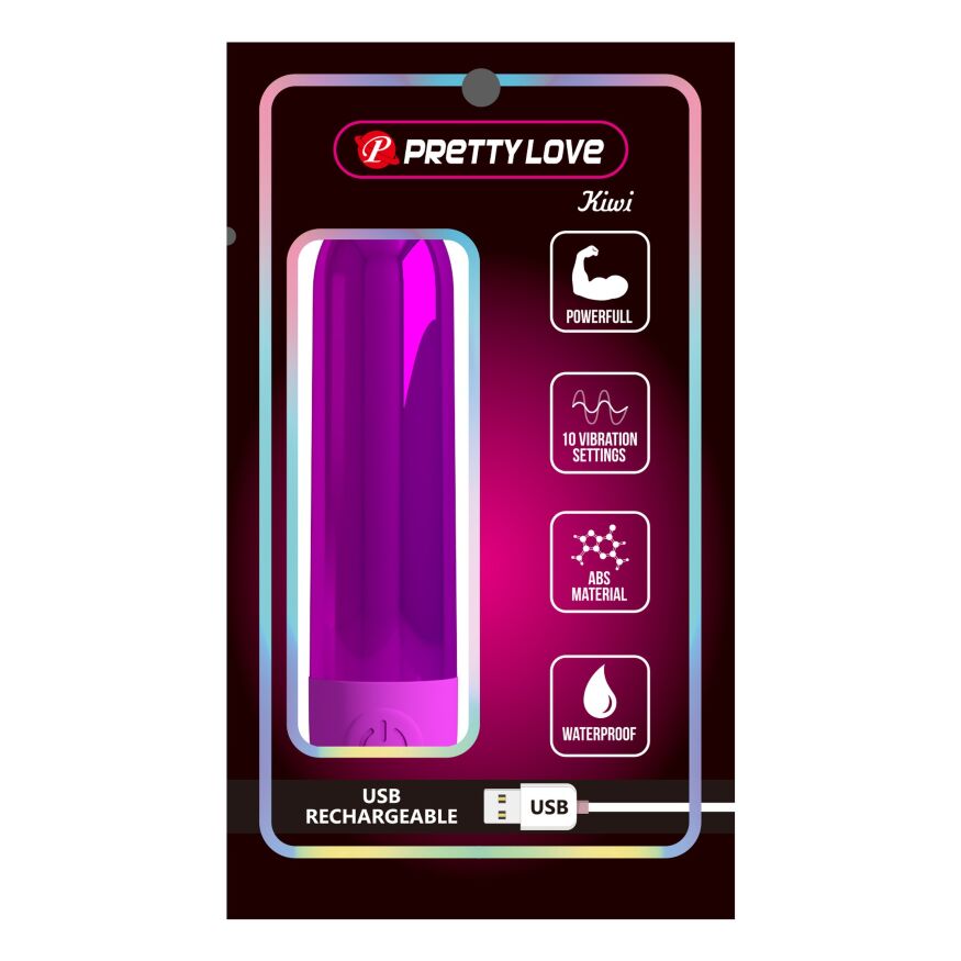 Перезаряжаемая вибропуля Pretty Love - Kiwi Purple, BI-300091