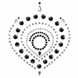 Украшения для груди и бикини со стразами Flamboyant от Bijoux Indiscrets, серебристо-черные