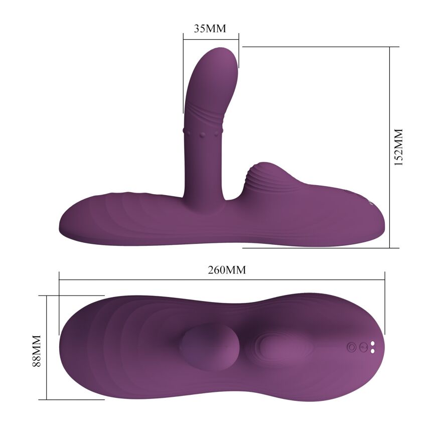 Вібратор для сидіння з підігрівом - Pretty Love Luka Heating Sit-Down Pad Vibrator