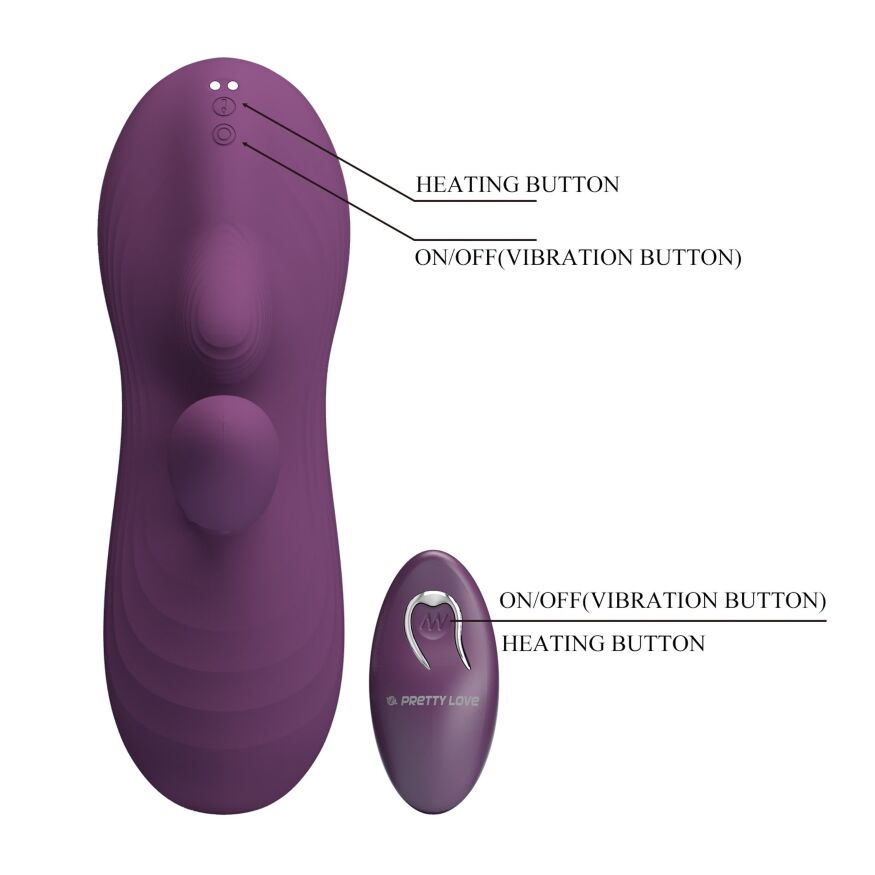 Вібратор для сидіння з підігрівом - Pretty Love Luka Heating Sit-Down Pad Vibrator