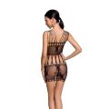 Бодистокинг — мини-платье с бабочками Passion BS090 black