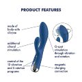 Вибратор-кролик с ротацией Satisfyer Spinning Rabbit 1 Blue, 3 мотора