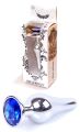 Анальная пробка Boss Series - Jewellery Silver BUTT PLUG Dark Blue, BS6400077