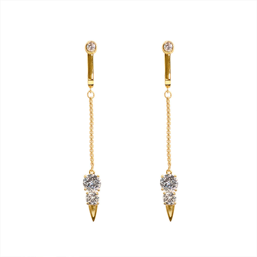 Украшения для клитора и половых губ UPKO Non-pierced Jewelry Snowman с горным хрусталем, золотистые
