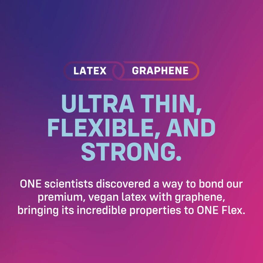 Міцні презервативи ONE Flex Graphene, 3 шт