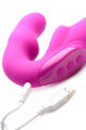AF624-Pink Безремневой страпон с вибрацией Strap U, силиконовый, розовый, 24.7 х 4 см