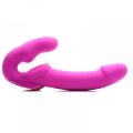 AF624-Pink Безремневой страпон с вибрацией Strap U, силиконовый, розовый, 24.7 х 4 см